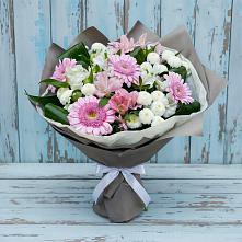 Букет цветов из:  Герберы, Альстромерии и Хризантемы в Жуковской