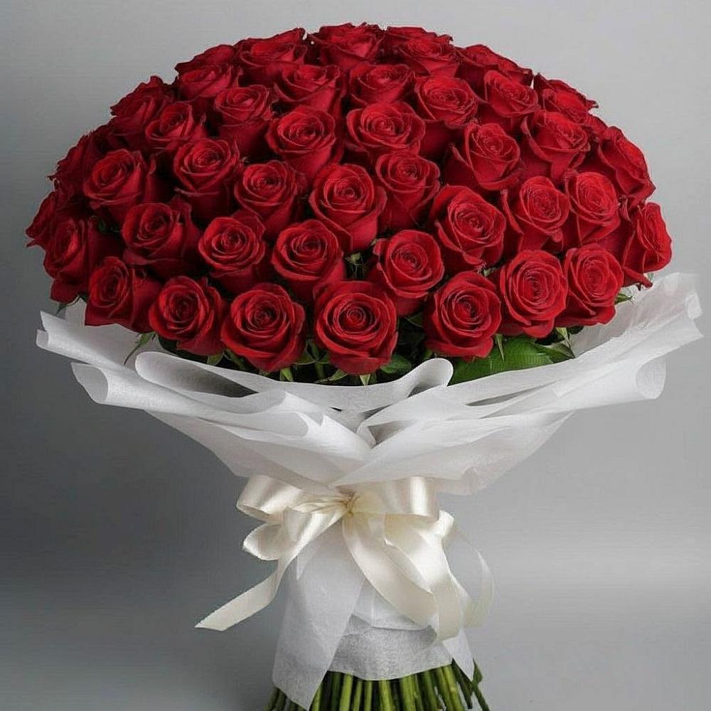 Букет 101 Красная роза Блэк Мэджик в Жуковской