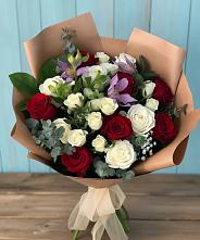 Букет цветов из:  Розы и Альстромерии в Жуковской