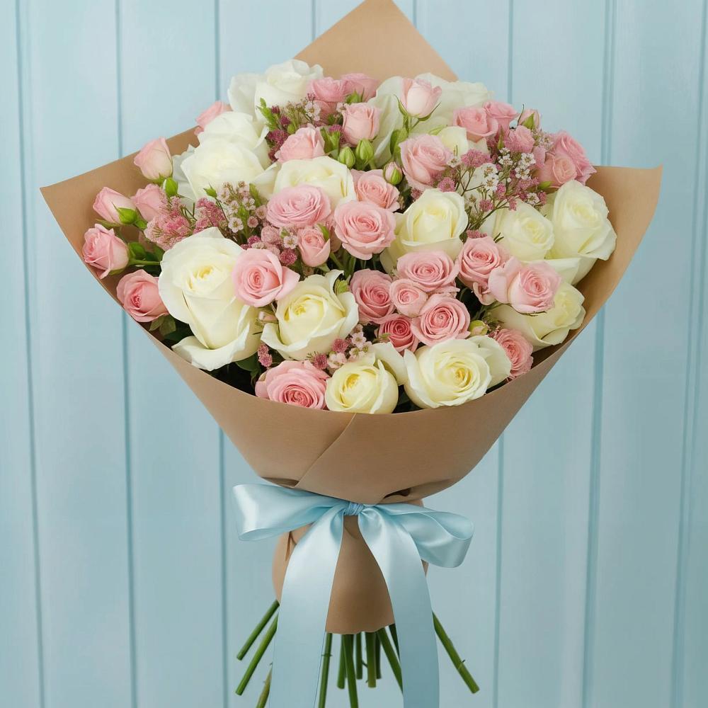 Букет цветов из: Розы в Жуковской