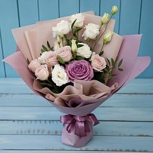 Букет цветов из:  Розы и Лизиантусы #REPLACE_PRED# Жуковской