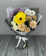 Букет цветов из:  Розы, Герберы и Хризантемы #REPLACE_PRED# Жуковской