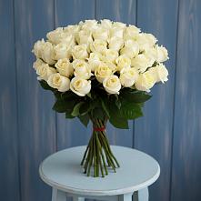 Букет 51 Белая роза Эдлесс Лав в Жуковской