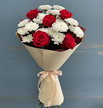 Букет цветов из:  Розы и Хризантемы #REPLACE_PRED# Жуковской