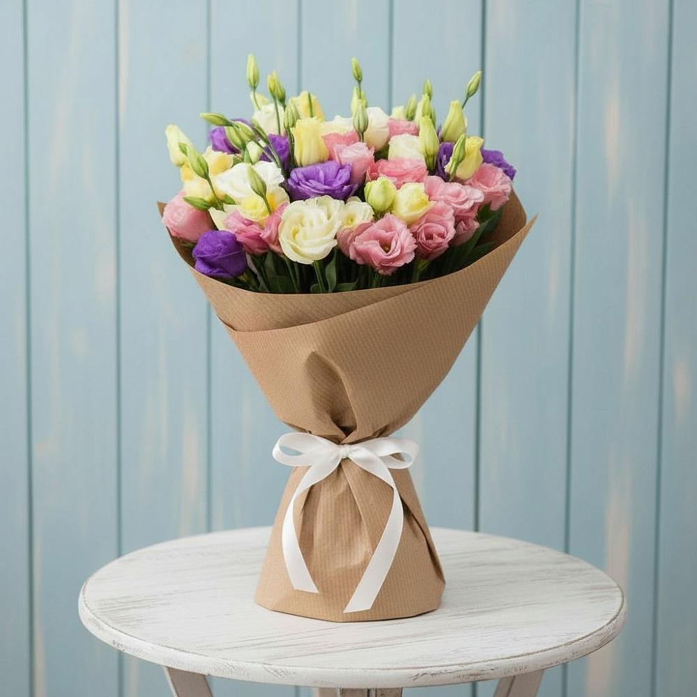 Букет цветов из: Лизиантусы в Жуковской