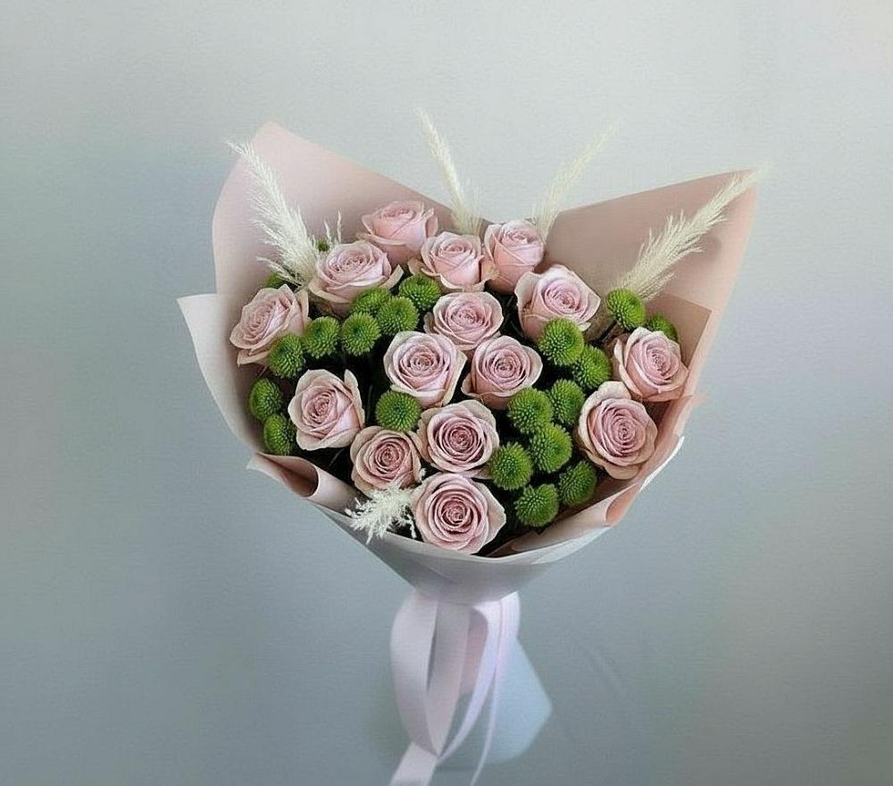 Букет цветов из: Розы и Хризантемы в Жуковской