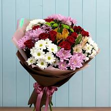 Букет цветов из:  Розы, Хризантемы и Альстромерии в Жуковской