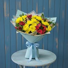 Букет цветов из:  Альстромерии и Хризантемы #REPLACE_PRED# Жуковской