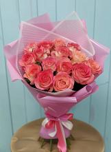 Букет 15 Розовых роз Равель в Жуковской