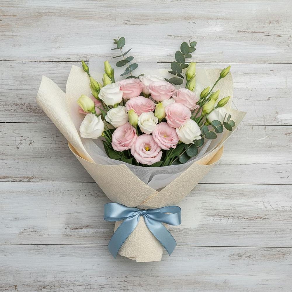 Букет цветов из: Лизиантусы в Жуковской